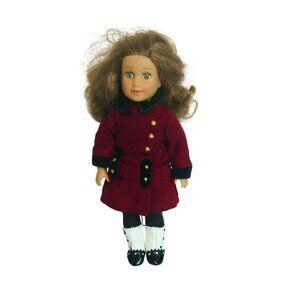 American Girl Rebecca Rubin 6" Mini Doll In Holiday Red Coat & White Boots 2010